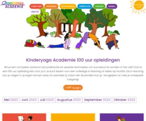 Kinderyoga.org(De Kinderyoga academie biedt een inspirerende kinderyoga opleiding aan) Screenshot