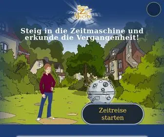 Kinderzeitmaschine.de(Mit der Kinderzeitmaschine geht es per Knopfdruck in die Geschichte) Screenshot