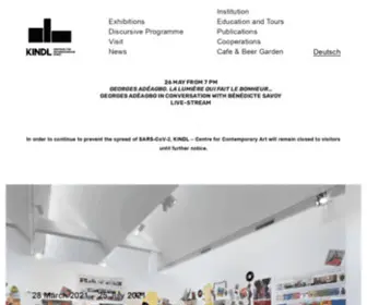 Kindl-Berlin.com(Centre for Contemporary Art) Screenshot