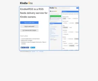 Kindle4RSS.com(RSS Feed Reader for Kindle) Screenshot