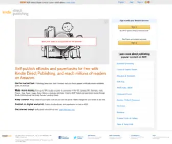 Kindledirectpublishing.com(Self Publishing) Screenshot