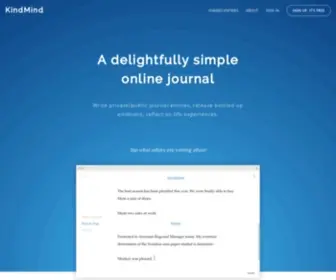 Kindmind.com(A delightfully simple online journal) Screenshot