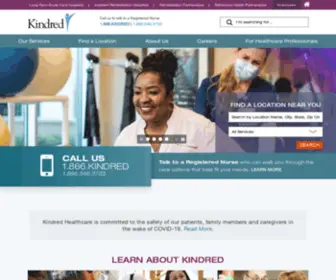 Kindred.com(The Nation's Leading Specialty Hospital Company) Screenshot