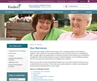 Kindrednursingcenters.com(Kindred Healthcare) Screenshot