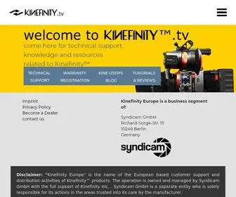 Kinefinity.tv(Kinefinity Europe Support & Resources Page) Screenshot