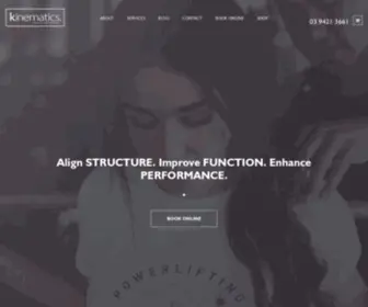 Kinematics.com.au(Physiotherapy Richmond) Screenshot