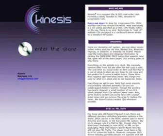 KinesisCD.com(Progressive Rock CDs from Kinesis) Screenshot