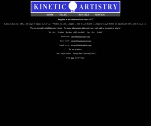 Kineticartistry.com(Kinetic Artistry) Screenshot