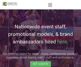 Kineticevents.com(Brand Ambassadors) Screenshot