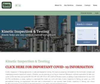 Kineticinspection.ca(Kinetic Inspection & Testing) Screenshot