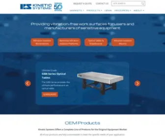 Kineticsystems.com(Kinetic Systems Vibration Control and Optical Tables) Screenshot