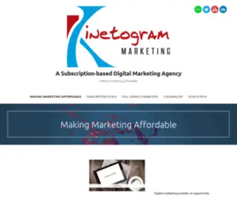 Kinetogramm.com(Making marketing affordable) Screenshot