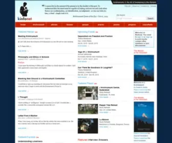 Kinfonet.org(Krishnamurti Information Network) Screenshot