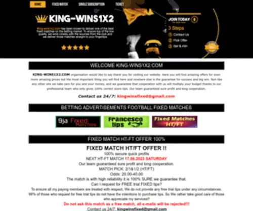 King-Wins1X2.com Screenshot