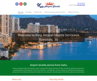 Kingairportshuttle.com(Airport Shuttle Service in Honolulu) Screenshot