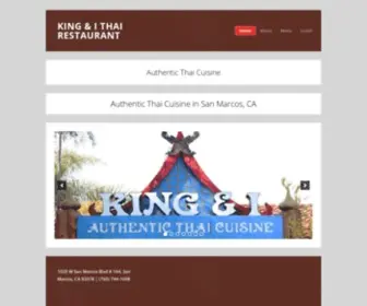 Kingandiofsanmarcos.com(Authentic Thai Cuisine) Screenshot