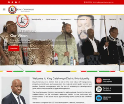 Kingcetshwayo.gov.za(King cetshwayo district municipality) Screenshot