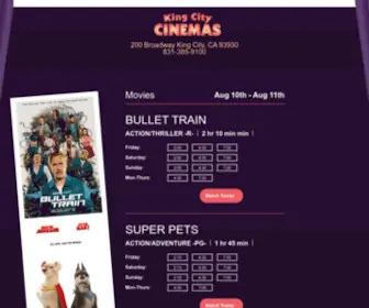 Kingcitycinemas.com(Just another WordPress site) Screenshot