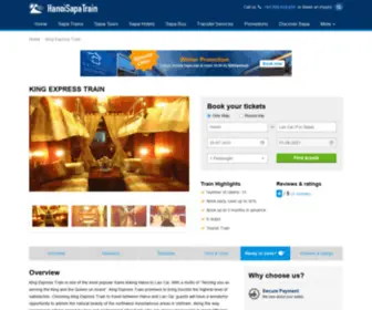Kingexpresstrain.com(Vietnam Train booking service) Screenshot