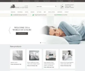 Kingofcotton.com(Hotel Quality Bedding & Towels) Screenshot