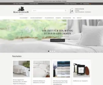 Kingofcotton.de(Hotel Quality Bedding & Towels) Screenshot