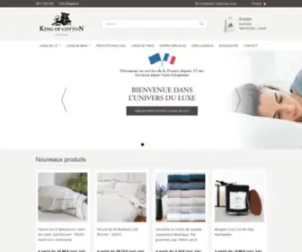 Kingofcotton.fr(Luxury Bed Linen) Screenshot