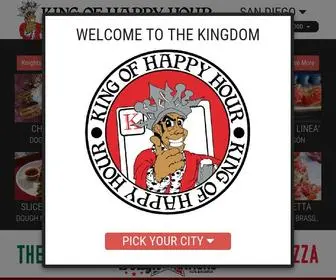 Kingofhappyhour.com(San Diego Happy Hour Specials) Screenshot