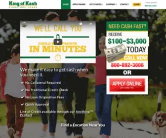 Kingofkash.com(Signature Loan Company) Screenshot