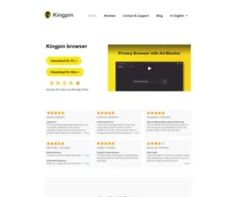 Kingpinbrowser.com(Kingpin private browser) Screenshot