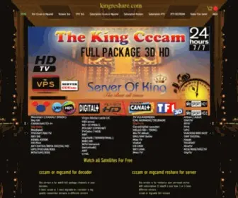 Kingreshare.com(Iptv CCcam MGcamd Iptv re) Screenshot