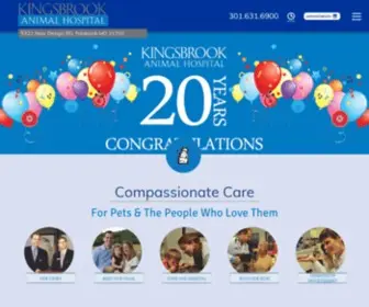 Kingsbrookvet.com(The Frederick Veterinarians at Kingsbrook Animal Hospital) Screenshot