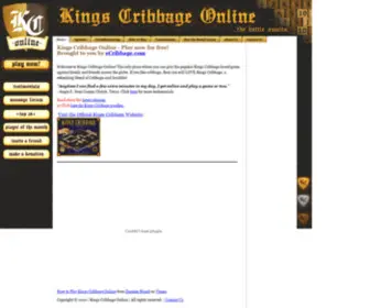 Kingscribbageonline.com(Kingscribbageonline) Screenshot