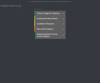 Kingshill-Research.org(Kingshill Research) Screenshot