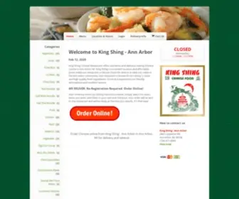 Kingshingaa.com(Order Chinese online from King Shing) Screenshot