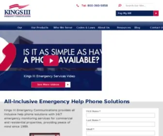 Kingsiii.com(Elevator & Pool Emergency Help Phone Solutions) Screenshot