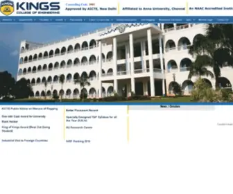 Kingsindia.net(Kings College of Engineering) Screenshot