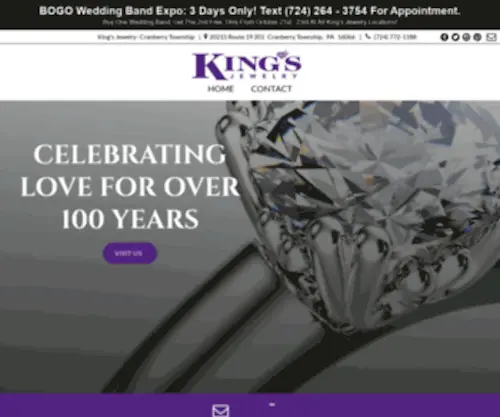 Kingsjewelrycranberrytwp.com(Jewelry Store in Cranberry Township) Screenshot