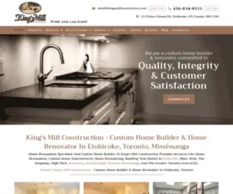 Kingsmillconstruction.com(Custom Home Builder Etobicoke) Screenshot