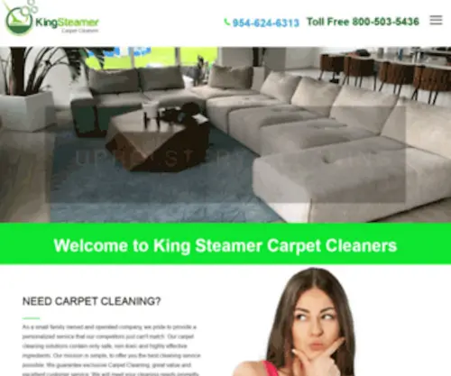Kingsteamer.com(Carpet Cleaning Miami) Screenshot