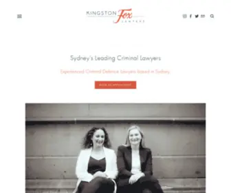 Kingstonfox.com.au(Criminal Lawyers Sydney) Screenshot