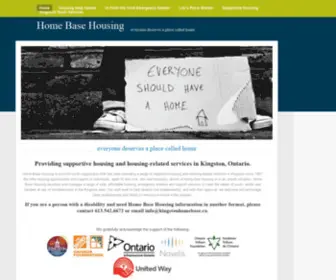 Kingstonhomebase.ca(Ending Homelessness) Screenshot