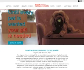 Kingstonhumanesociety.ca(Kingston Humane Society) Screenshot