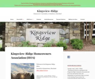 Kingsviewridge.com(Kingsview Ridge Homeowners Association) Screenshot