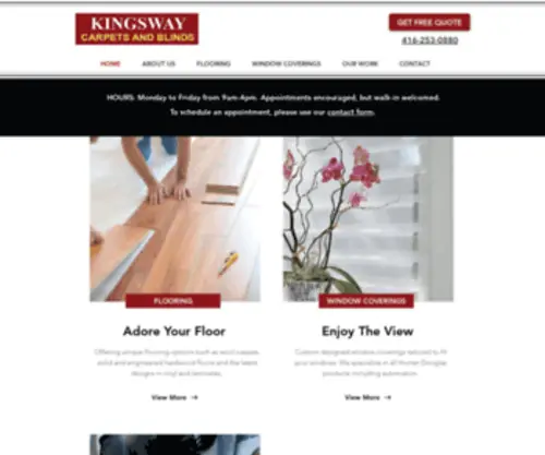 Kingswaycarpetsandblinds.com(Kingsway Carpets and Blinds) Screenshot