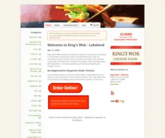 Kingswoklakeland.com(Order Chinese online from King's Wok) Screenshot