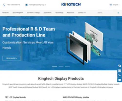 Kingtechdisplay.com(LCD Display Module Manufacturer/Factory/Company) Screenshot