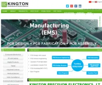 Kingtontech.com(PCB Layout & PCB Manufacturer & PCB Assembly) Screenshot