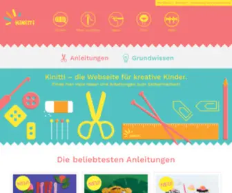 Kinitti.de(Die Website für kreative Kinder) Screenshot