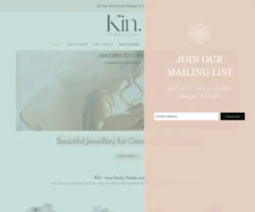 Kinjewellery.co.nz(Family owned online Jewellery Store. We offer) Screenshot