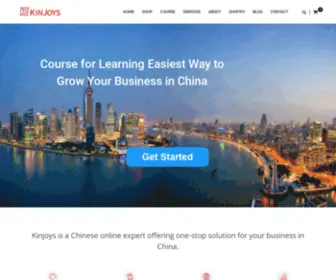 Kinjoys.com(Kinjoys-China online marketing expert for small and medium company) Screenshot